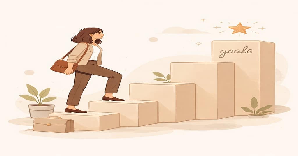 Goal setting and progress illustration perfectionism-and-high-expectations