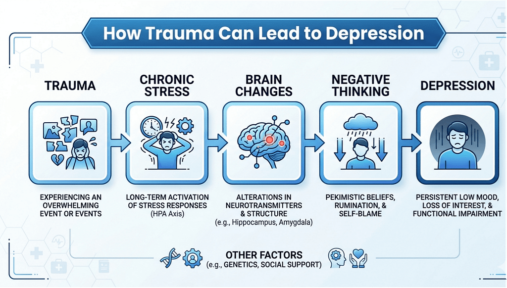 How trauma can lead to depression
