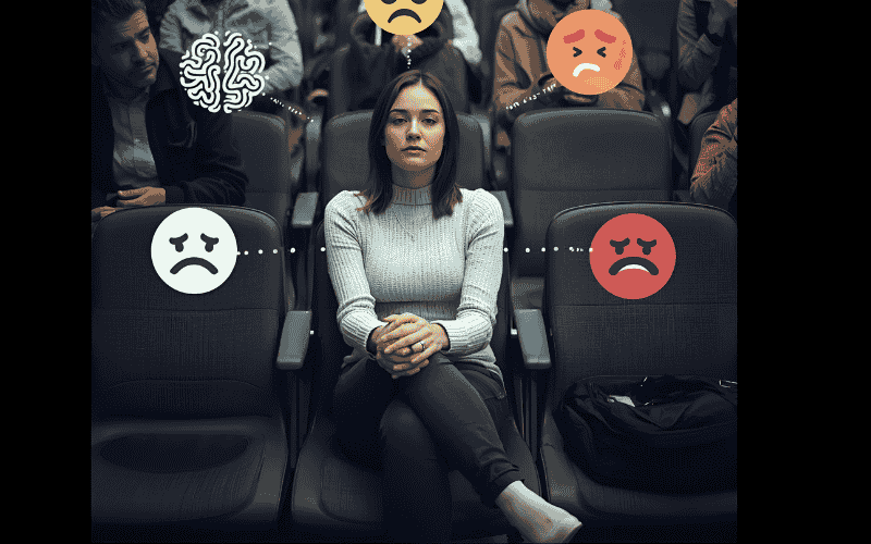 Lonely person showing anxiety and emotional struggle