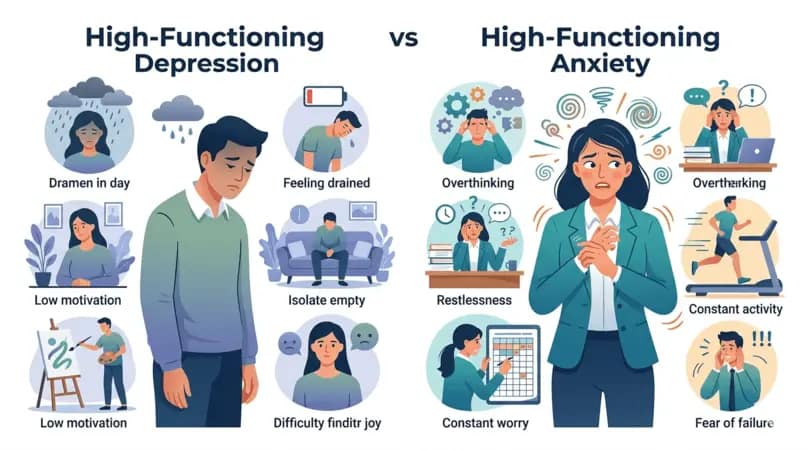 Comparison between High-Functioning Depression vs High-Functioning Anxiety